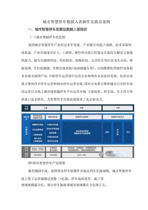 城市智慧停车数据入表操作实践及案例.docx