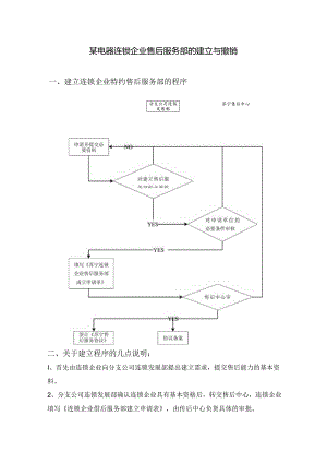 某电器连锁企业售后服务部的建立与撤销.docx