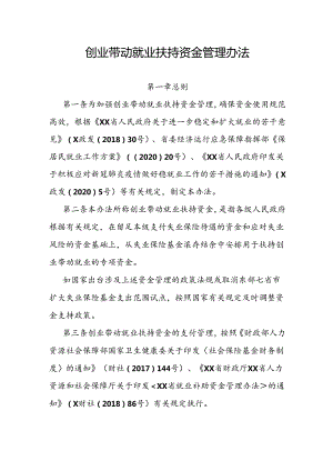 创业带动就业扶持资金管理办法.docx