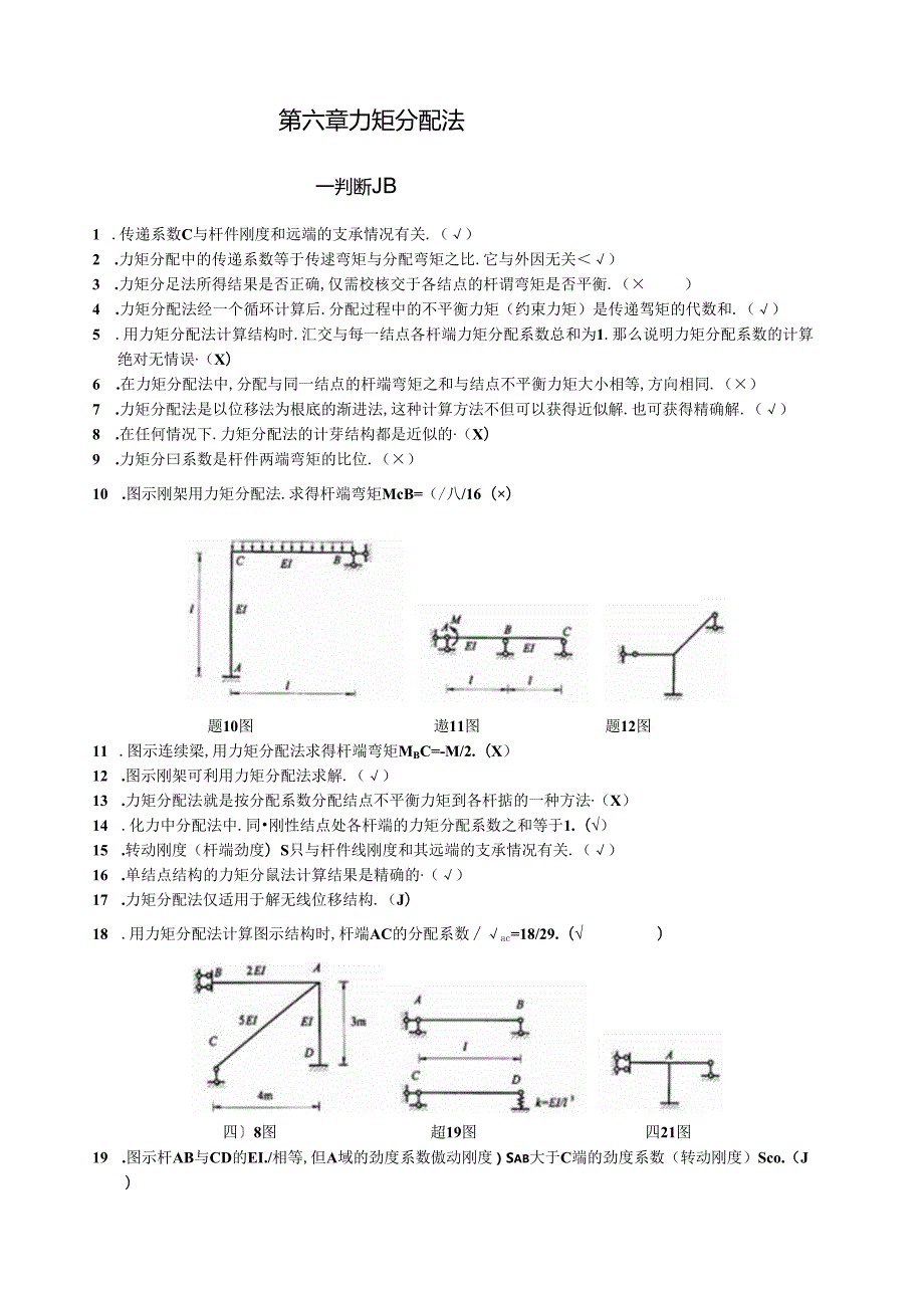 结构力学-力矩分配法题目大全.docx_第1页