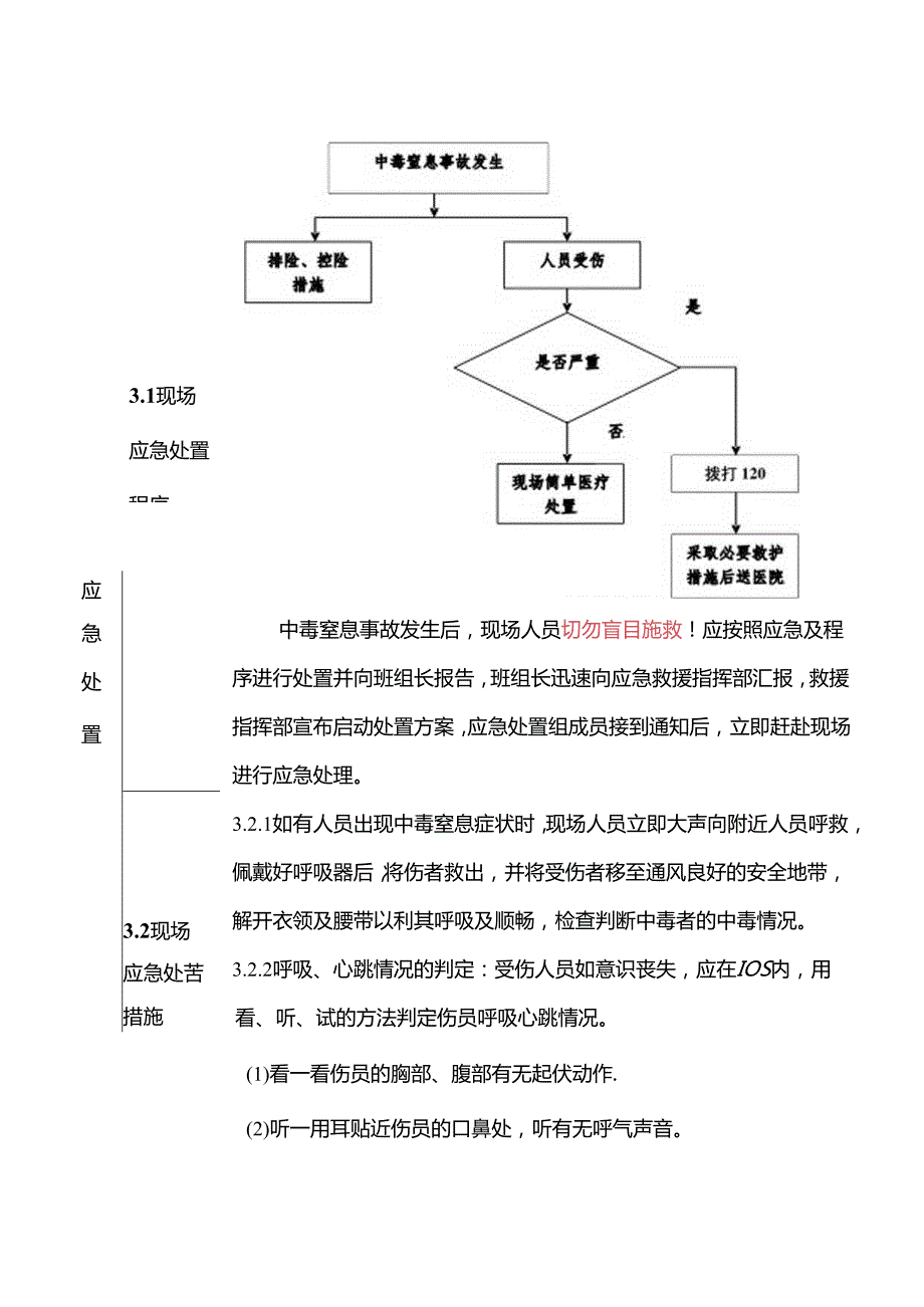 工厂生产车间中毒与窒息现场处置方案.docx_第3页