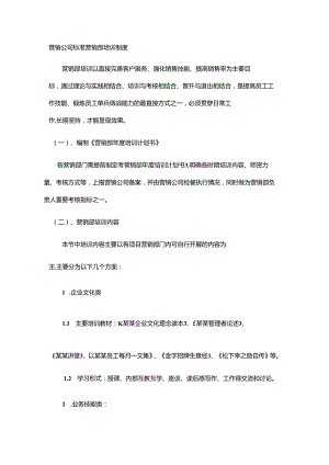 营销公司标准营销部培训制度.docx