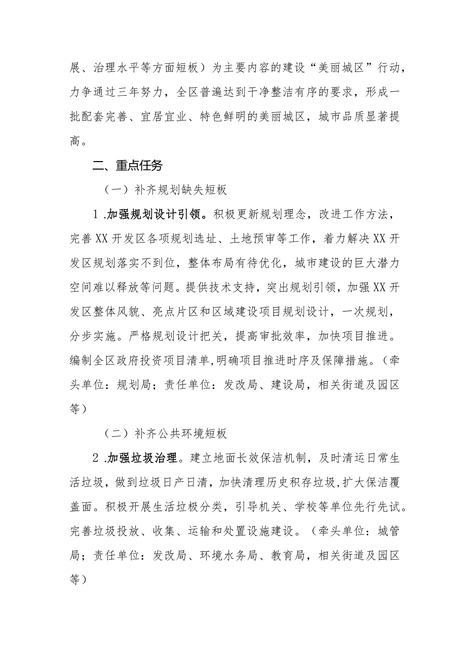 XX开发区“美丽城区”建设三年行动实施方案（2020-2022年）.docx_第2页