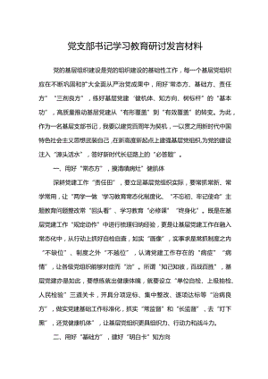 党支部书记学习教育研讨发言材料.docx