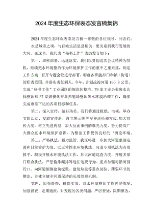 2024年度生态环保表态发言稿集锦.docx