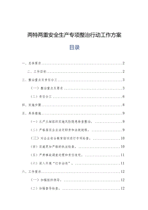 两特两重安全生产专项整治行动工作方案.docx