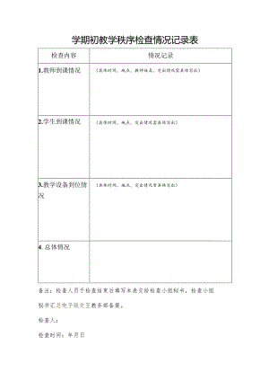 学期初教学秩序检查情况记录表.docx