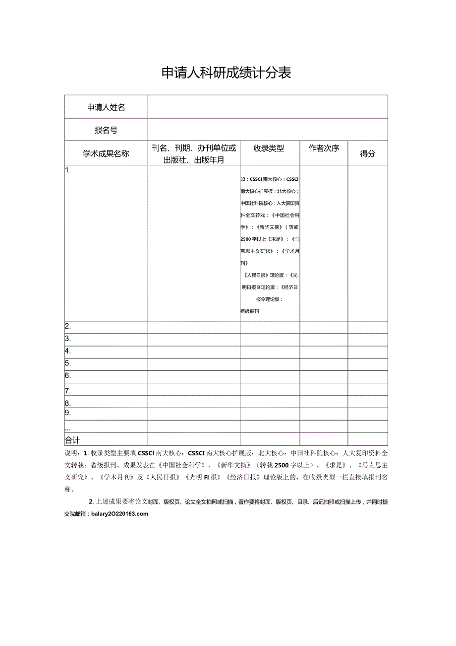 申请人科研成绩计分表.docx_第1页