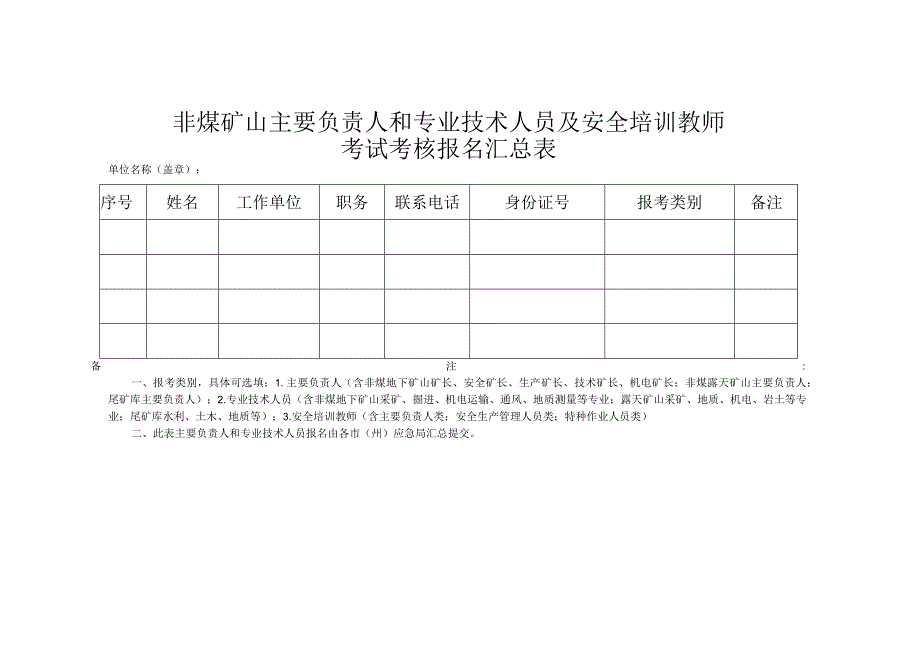 专业技术人员及安全培训教师考试考核报名申请表.docx_第3页