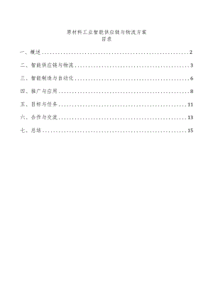 原材料工业智能供应链与物流方案.docx