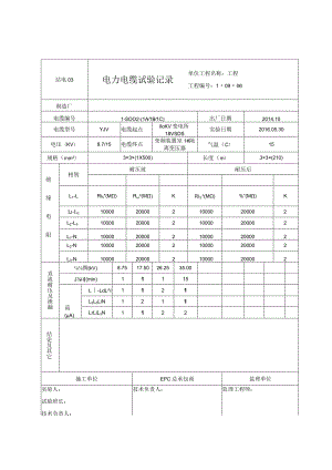 站电03 电力电缆试验记录.docx