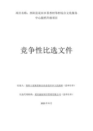 村综合文化服务中心提档升级项目招标文件.docx