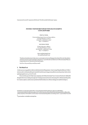 《InternationalJournalofComputationalMethods》期刊论文投稿格式模板.docx