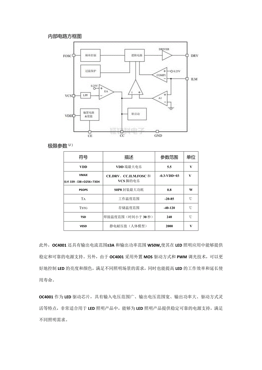 LED驱动芯片DCDC升降压恒流电源芯片推荐：OC4001.docx_第3页