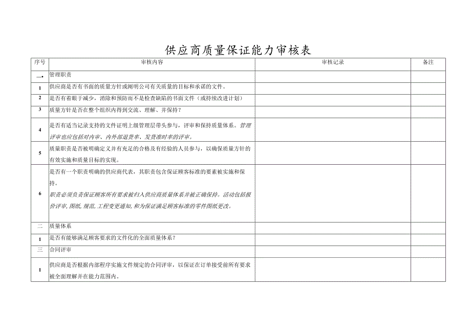 5供应商质量保证能力审核表.docx_第1页