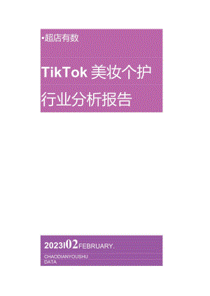 TikTok美妆个护行业分析报告.docx