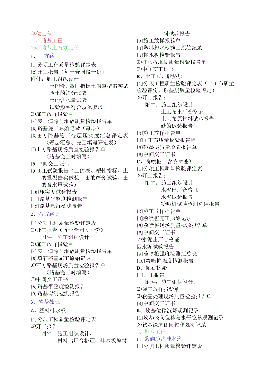 一级公路内业资料整理.docx_第1页