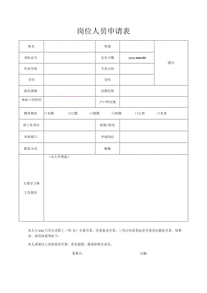 岗位人员申请表.docx