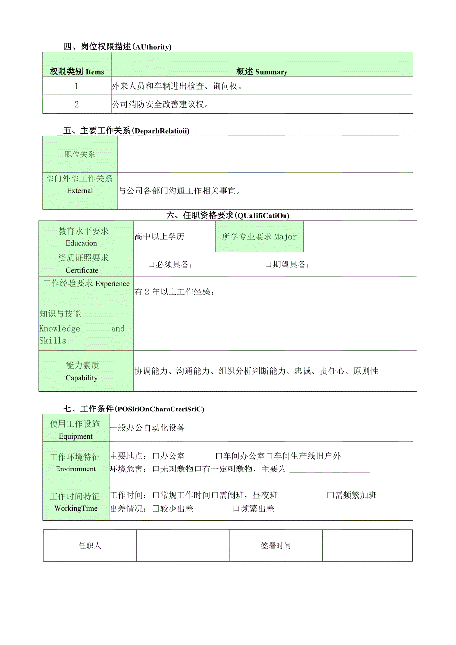 保安岗位说明书.docx_第2页