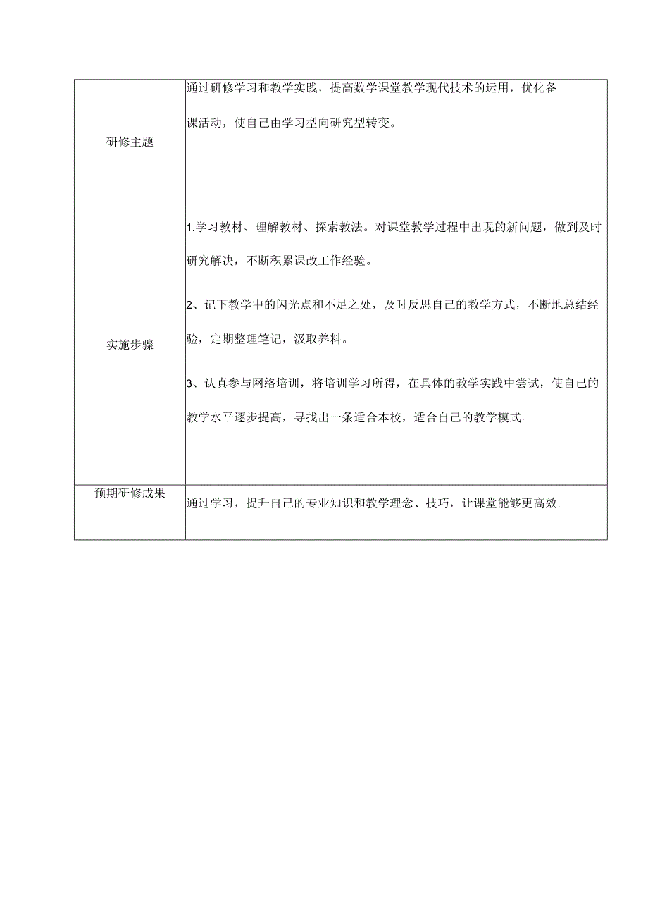 个人研修计划【精品教案】—【教学设计】.docx_第3页