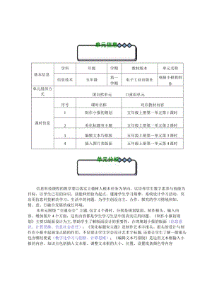 小学信息技术五年级上册《电脑小报我制作》单元作业设计（精品案例47页）.docx