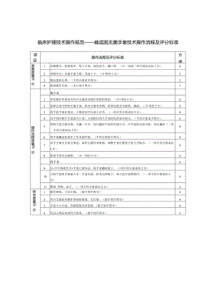 戴或脱无菌手套技术操作流程及评分标准.docx