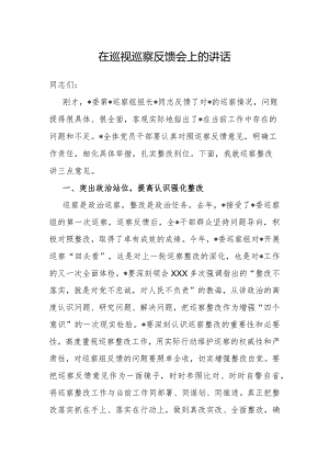 在巡视巡察反馈会上的讲话.docx