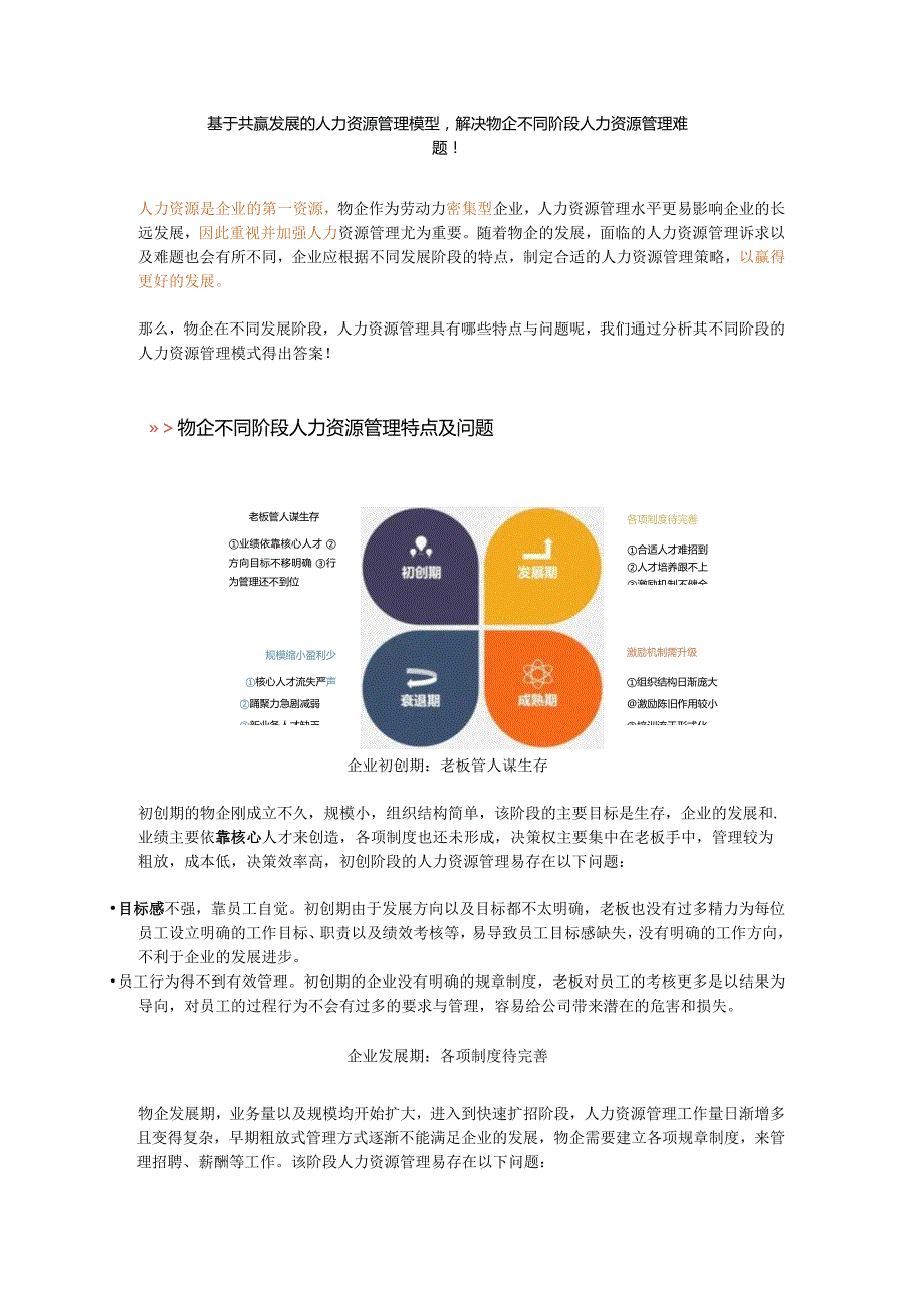 基于共赢发展的人力资源管理模型解决物企不同阶段人力资源管理难题！.docx_第1页