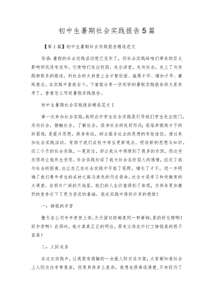 初中生暑期社会实践报告5篇.docx