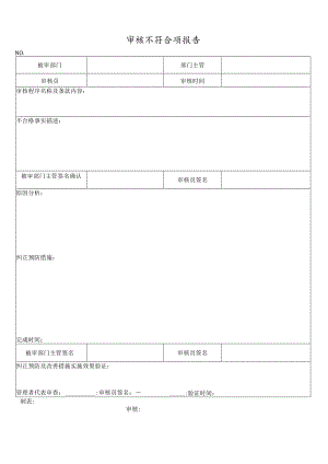 审核不符合项报告.docx