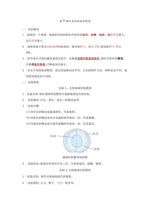 我们的地球模型知识点整理教科版科学六年级上册.docx