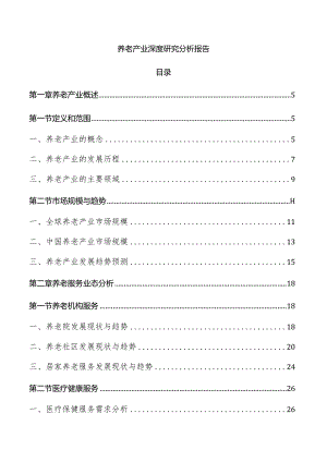 养老产业深度研究分析报告.docx