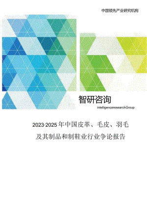 2023年-2025年中国皮革、毛皮、羽毛及其制品和制鞋业报告.docx