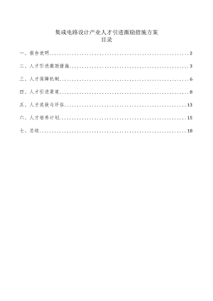 集成电路设计产业人才引进激励措施方案.docx