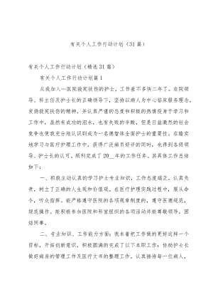 有关个人工作行动计划（31篇）.docx