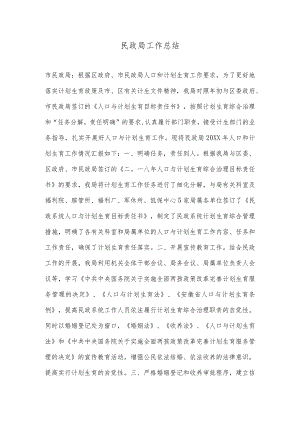 民政局工作总结1.docx