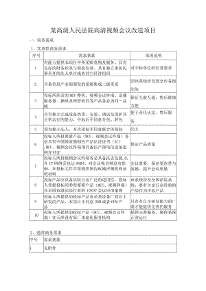 某高级人民法院高清视频会议改造项目.docx