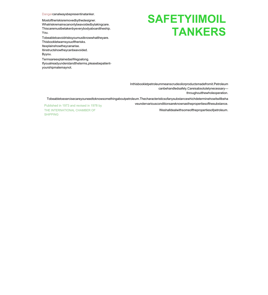 油轮安全SAFETYonOILTANKER.docx_第1页