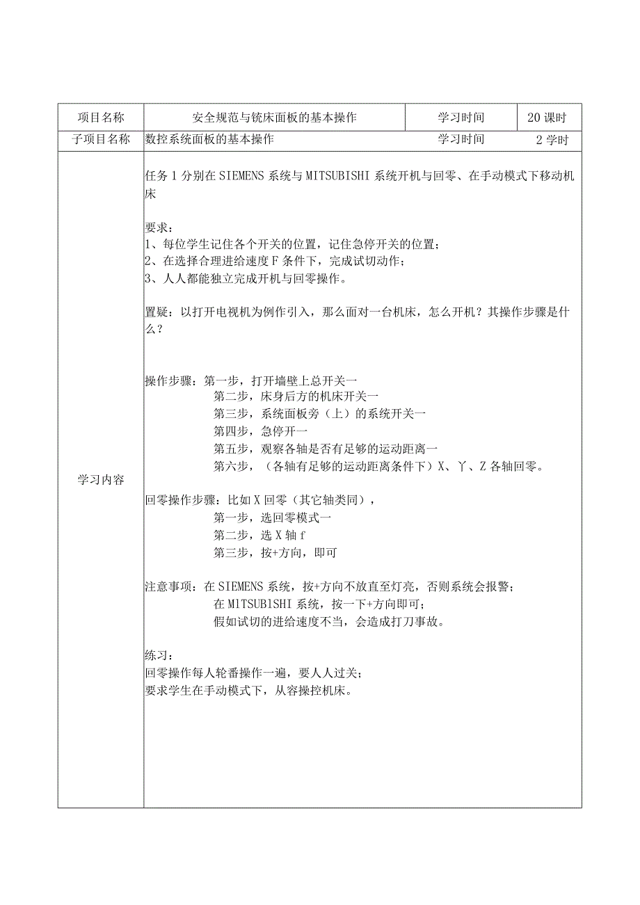 数控铣床的基本操作(三菱西门子802S系统).docx_第2页