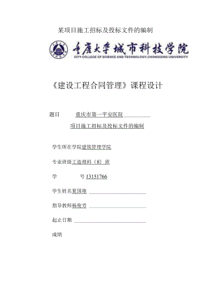 某项目施工招标及投标文件的编制.docx