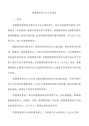 球墨铸铁管行业分析报告.docx