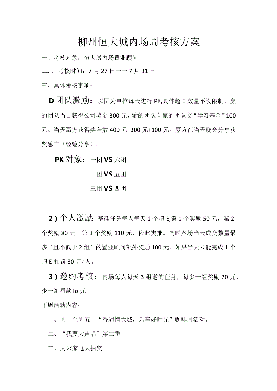 柳州恒大城置业顾问7月27日-7月31日激励制度2016.docx_第1页