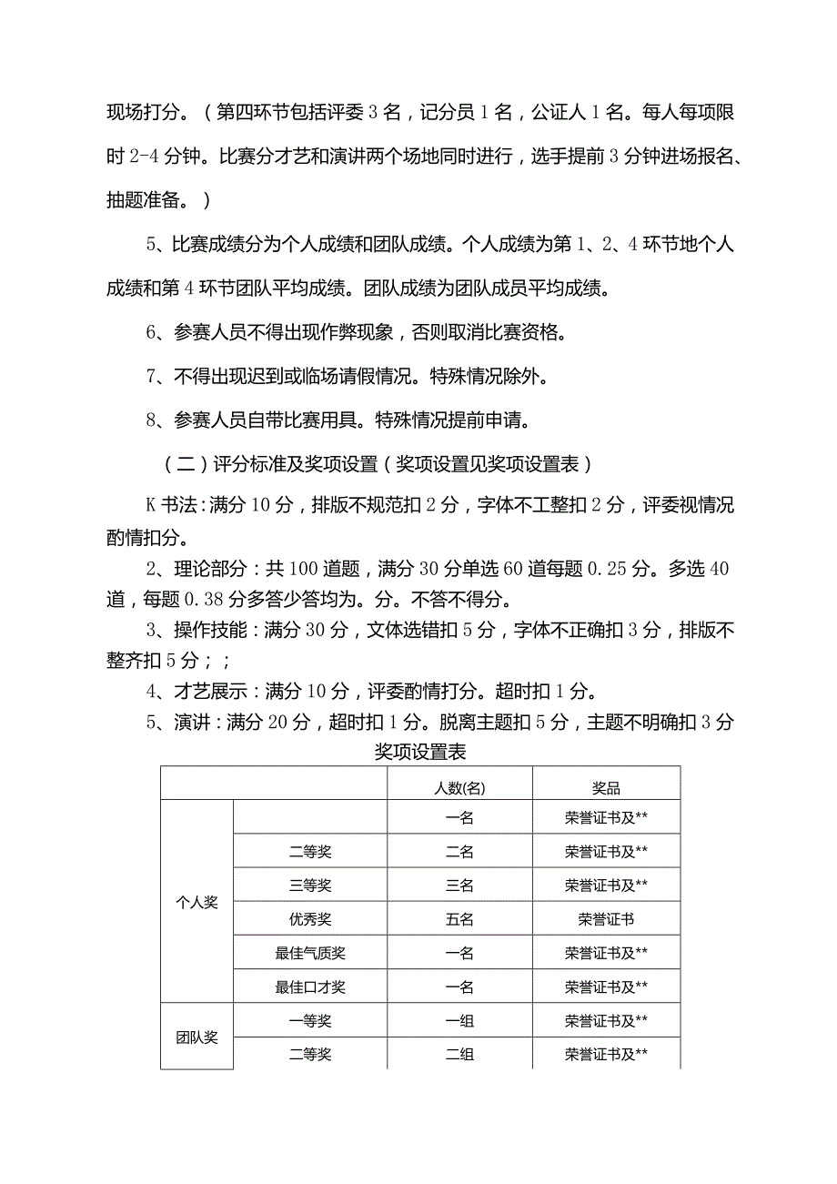 某学院第二届秘书技能大赛策划书.docx_第2页