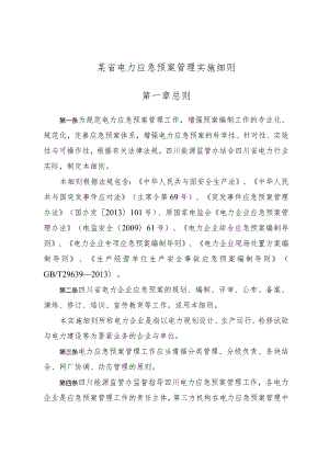 某省电力应急预案管理实施细则.docx