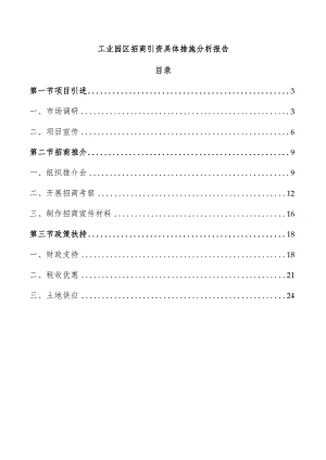 工业园区招商引资具体措施分析报告.docx