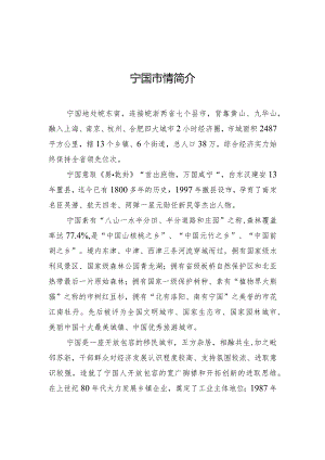 宁国市情简介.docx