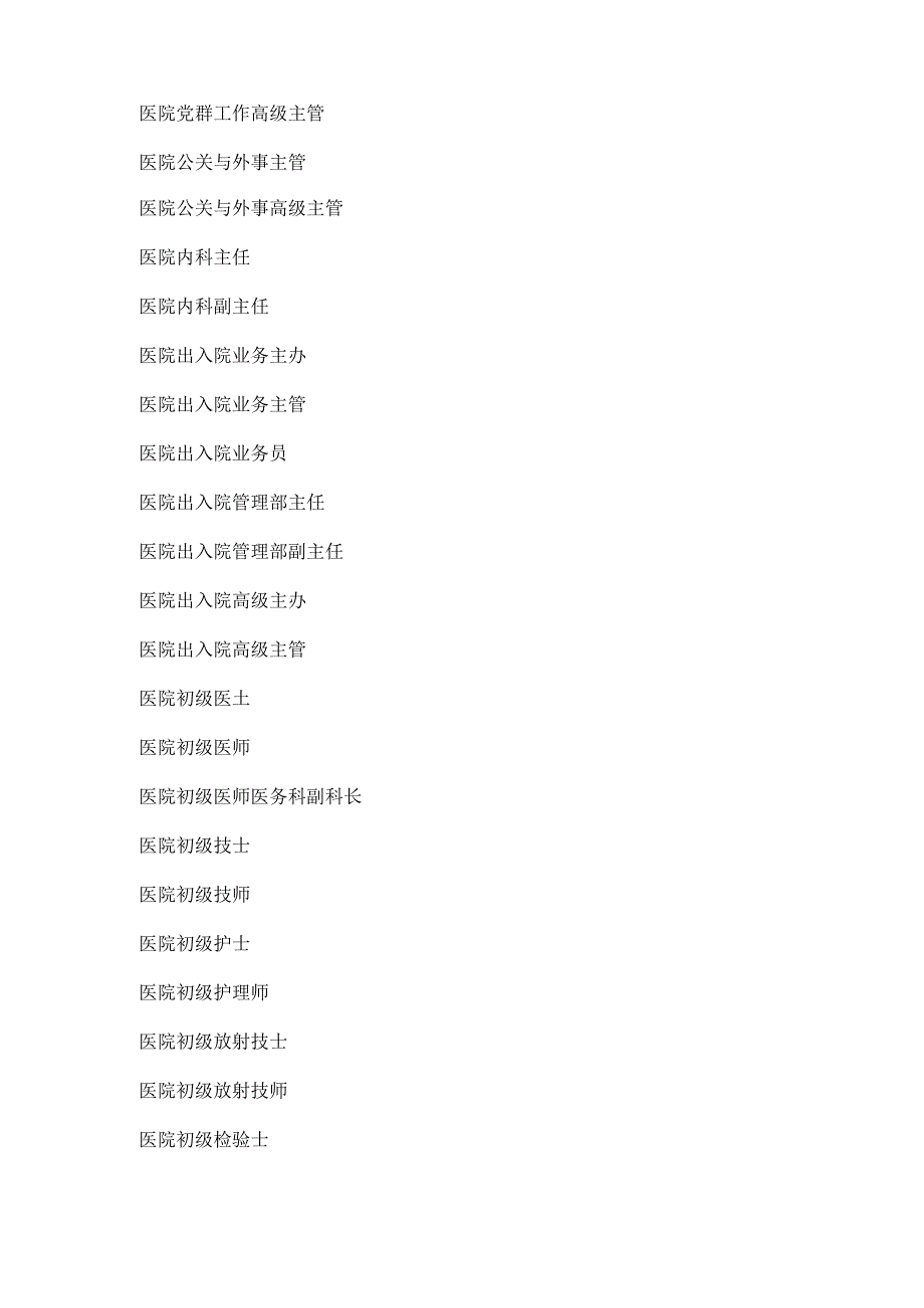 4.医院岗位说明书汇总（300个岗位汇总）.docx_第3页