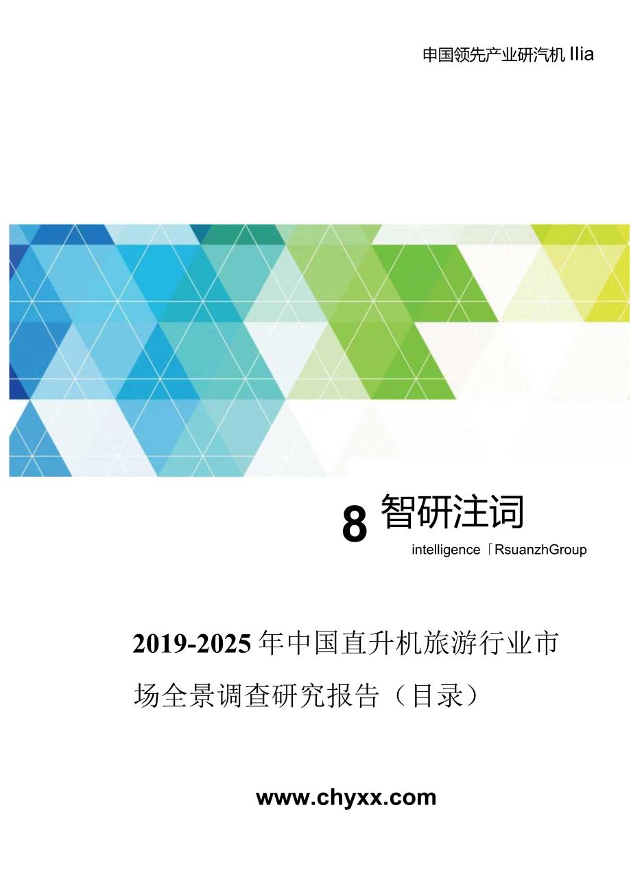 2019-2025年中国直升机旅游行业市场全景调查研究报告(目录).docx_第1页