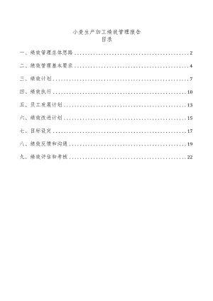 小麦生产加工绩效管理报告.docx