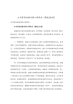 公司素质拓展训练心得体会（精选23篇）.docx